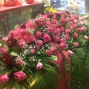 Double Ended Pink and Red Casket Spray