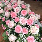 Double Ended Pink Rose and Carnation Casket Spray