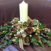 Christmas Candle Table Arrangement